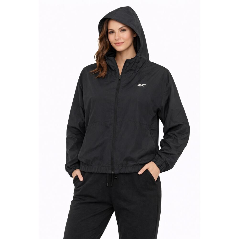 Reebok Speedwick Hooded Windbreaker Long Sleeve Full Zip Rain Jacket XL Women’s